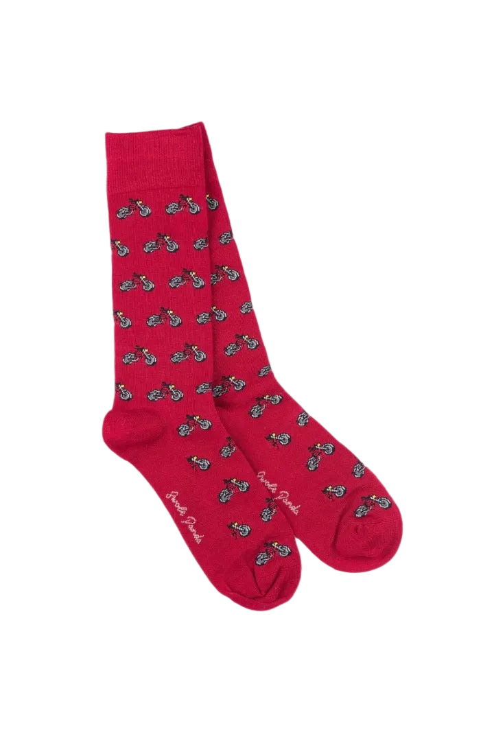 Swole Panda Bamboo Socks SP538 Motor Bike