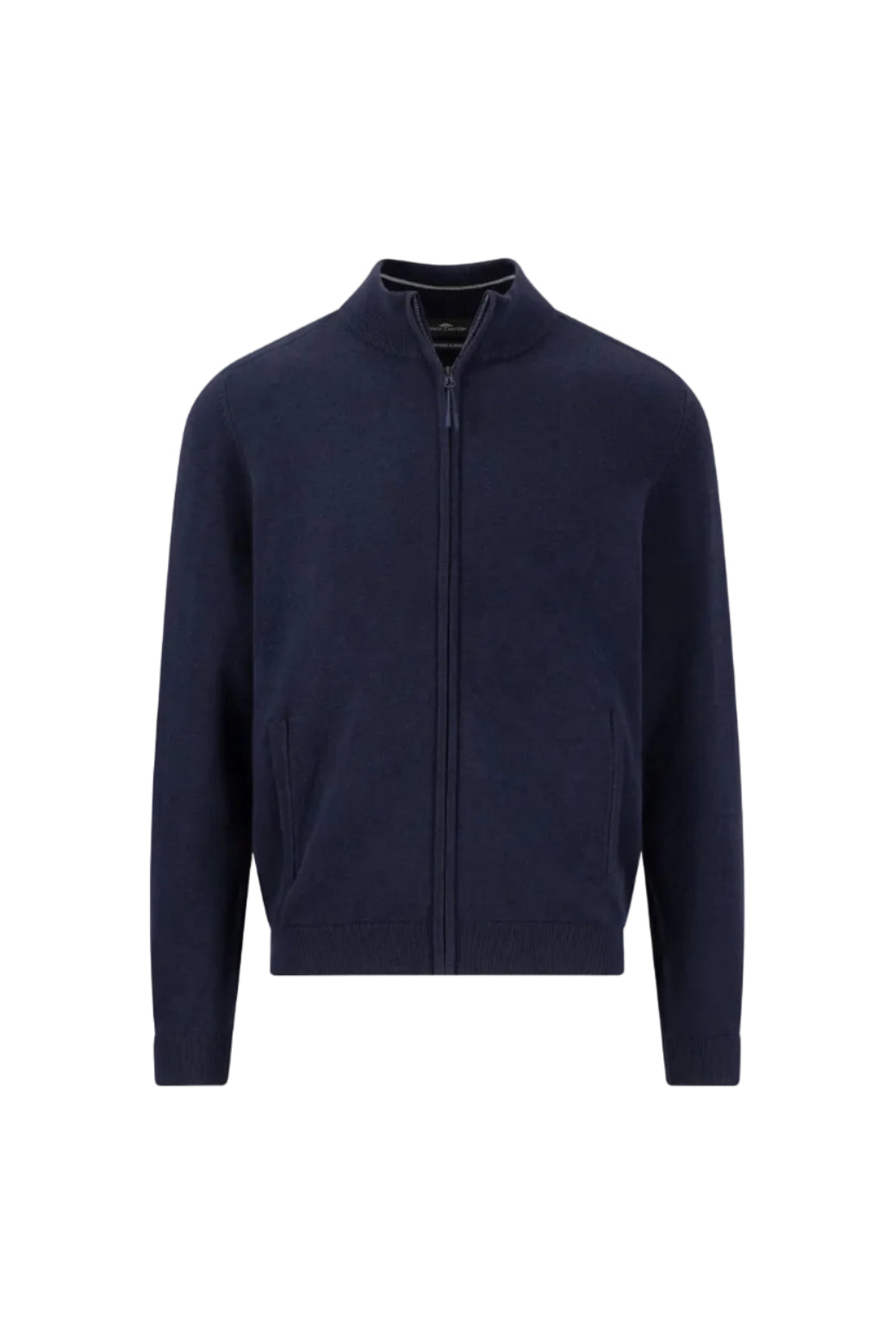 Fynch Hatton Full Zip Woven Detail Sweater