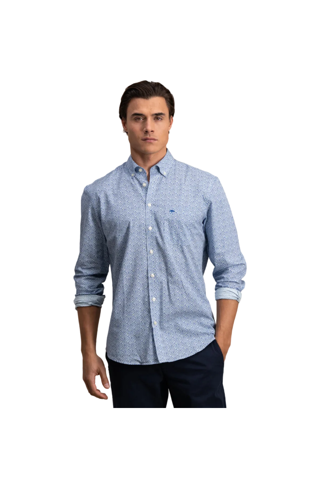 Fynch Hatton Flower Print Mix Shirt 1502 8300