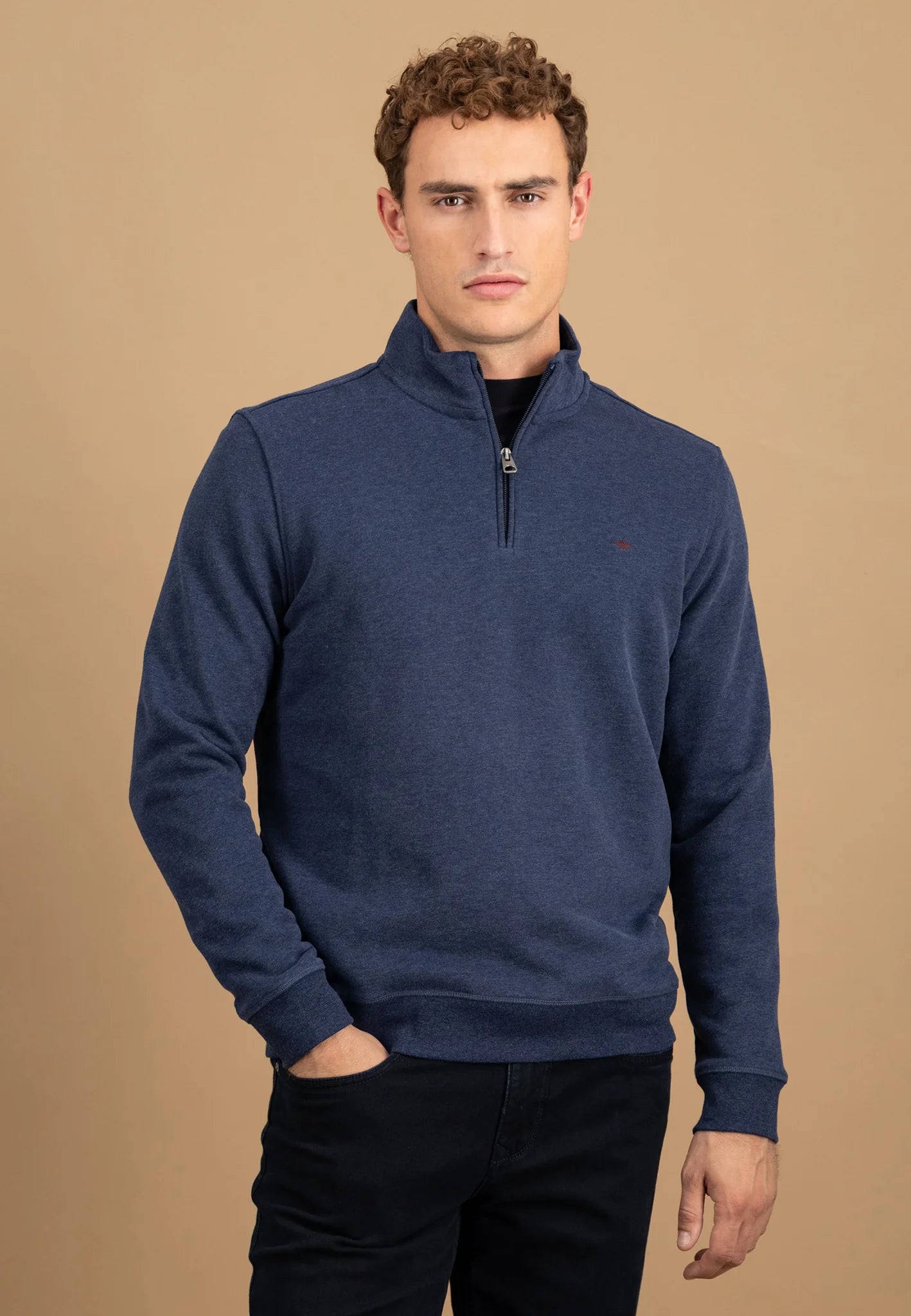 Fynch Hatton Troyer 1/4 Zip Sweater 15141351