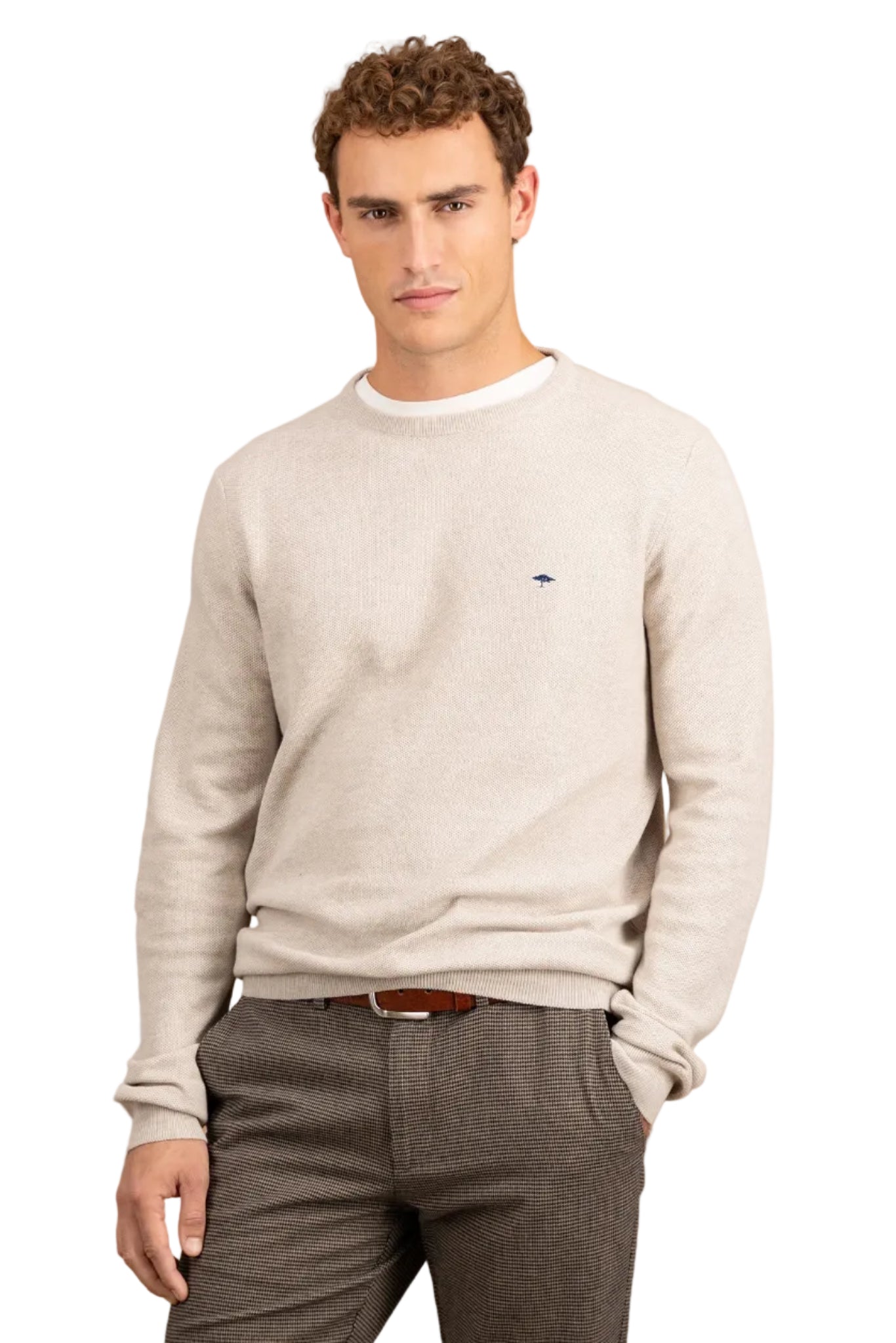 Fynch Hatton Fine Structure Crew Knit 1514220