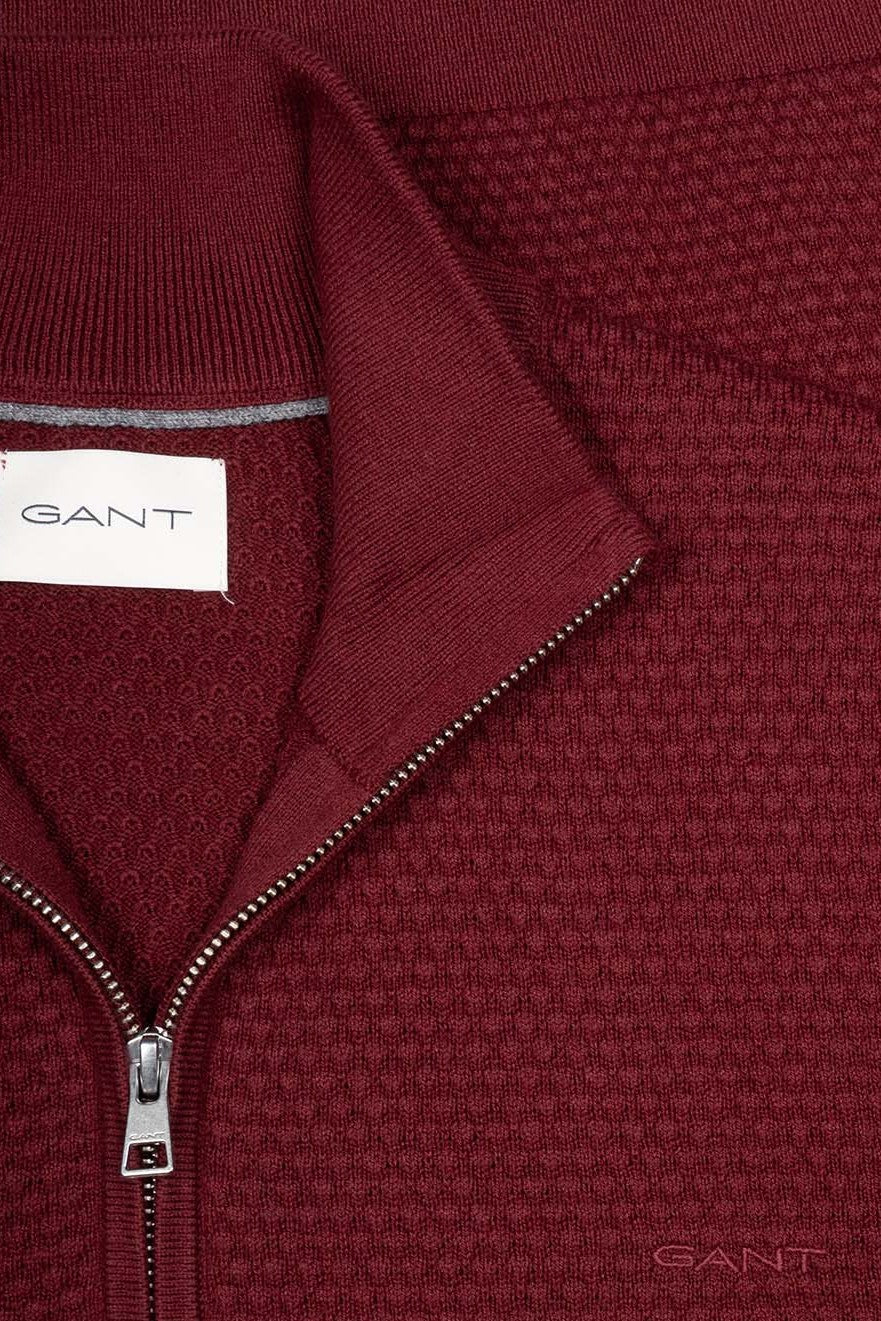 Gant Textured Merino Wool Half Zip 8050263