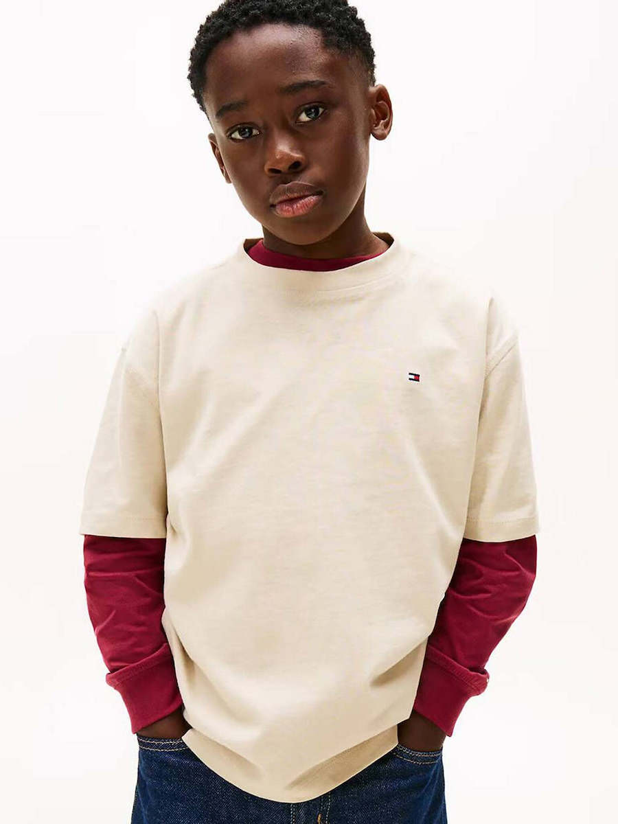 Tommy Hilfiger Kids Washed Faded Graphic T-Shirt