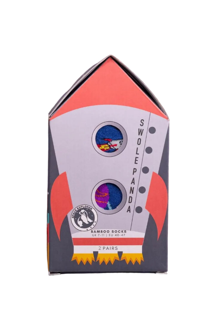 Swole Panda Space Explorer Socks Gift Box