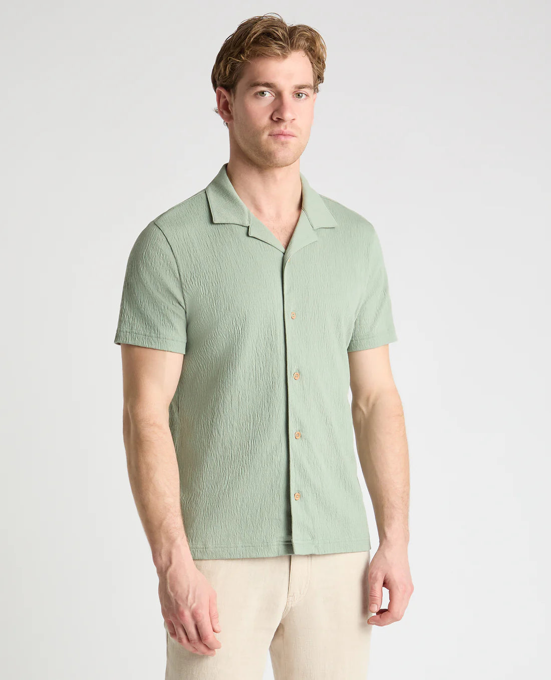Remus Uomo Cotton Linen Cuban Collar Shirt 58878