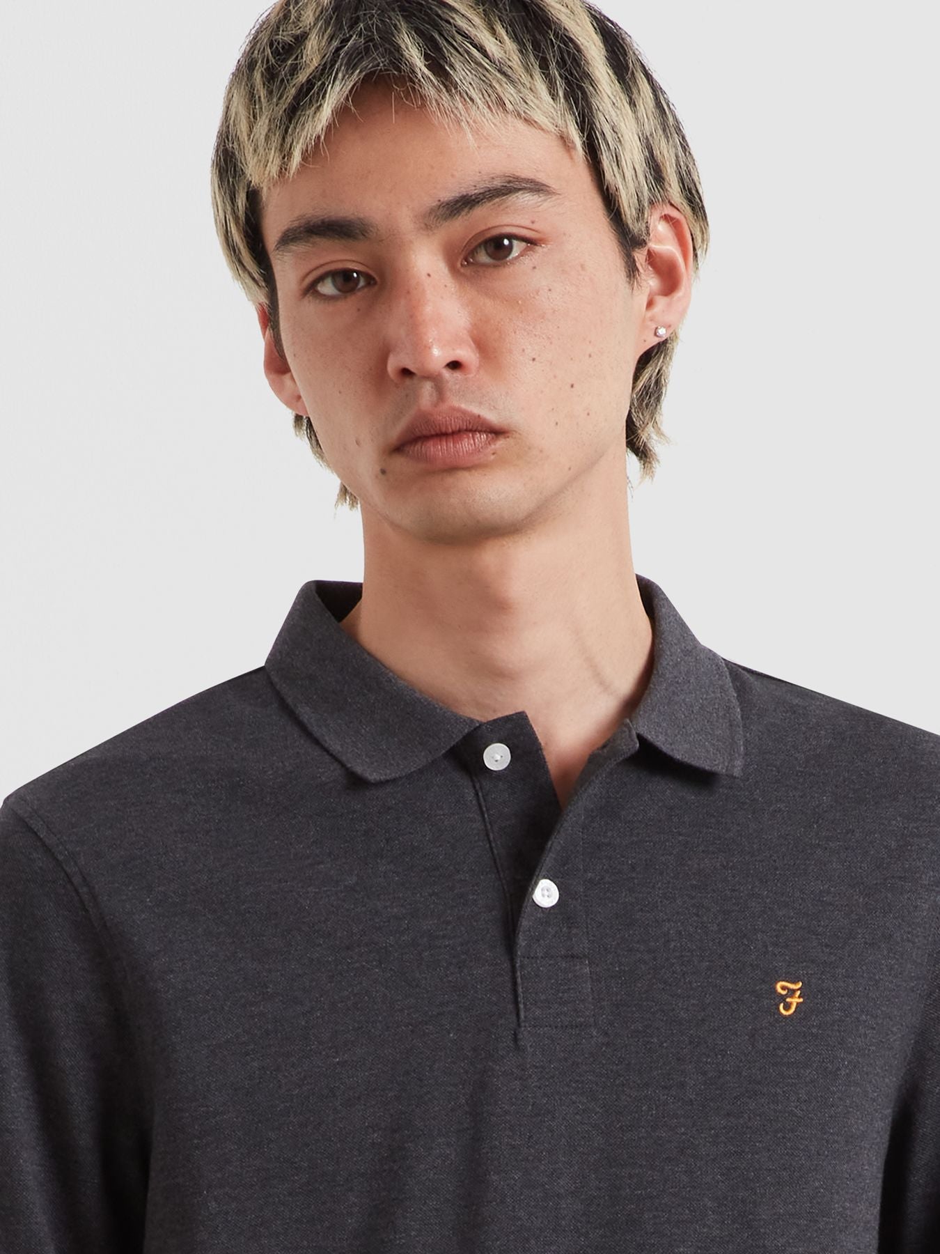 Farah Cunningham Long Sleeve Polo Shirt