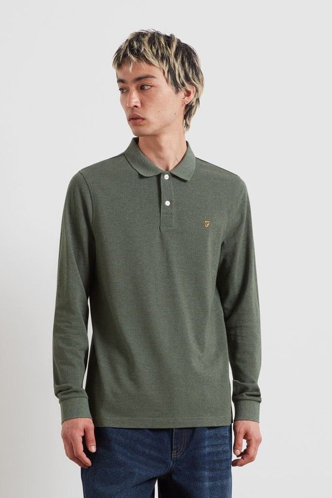 Farah Cunningham Long Sleeve Polo Shirt