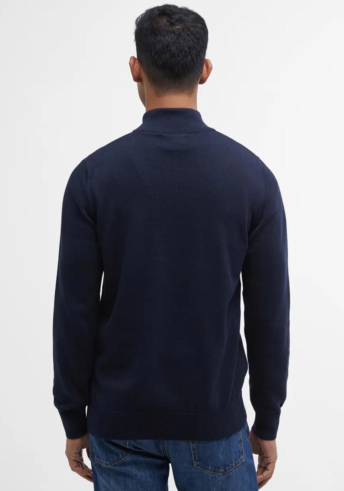 Barbour Cotton Quarter Zip Jumper MKN1074