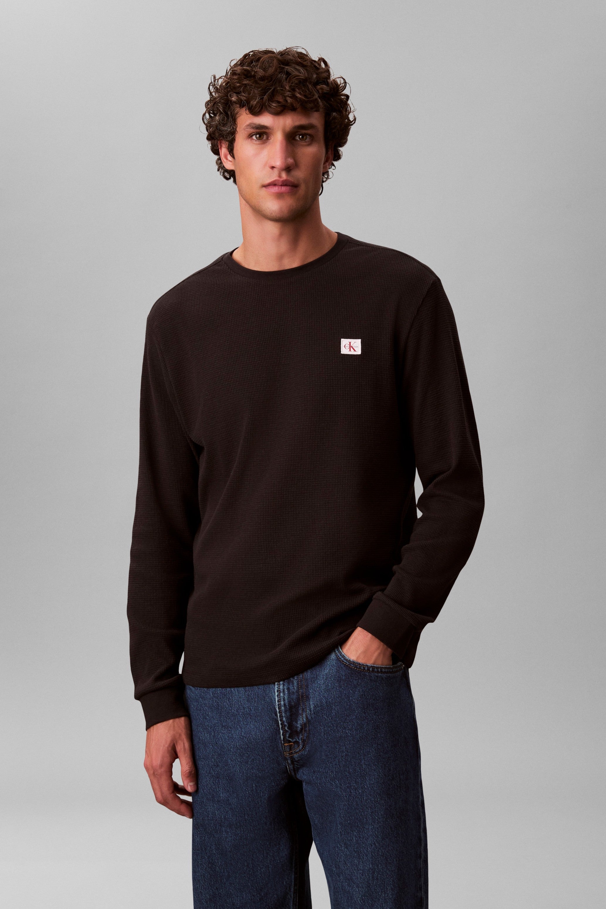 Calvin Klein Jeans Long Sleeve Waffle T-shirt