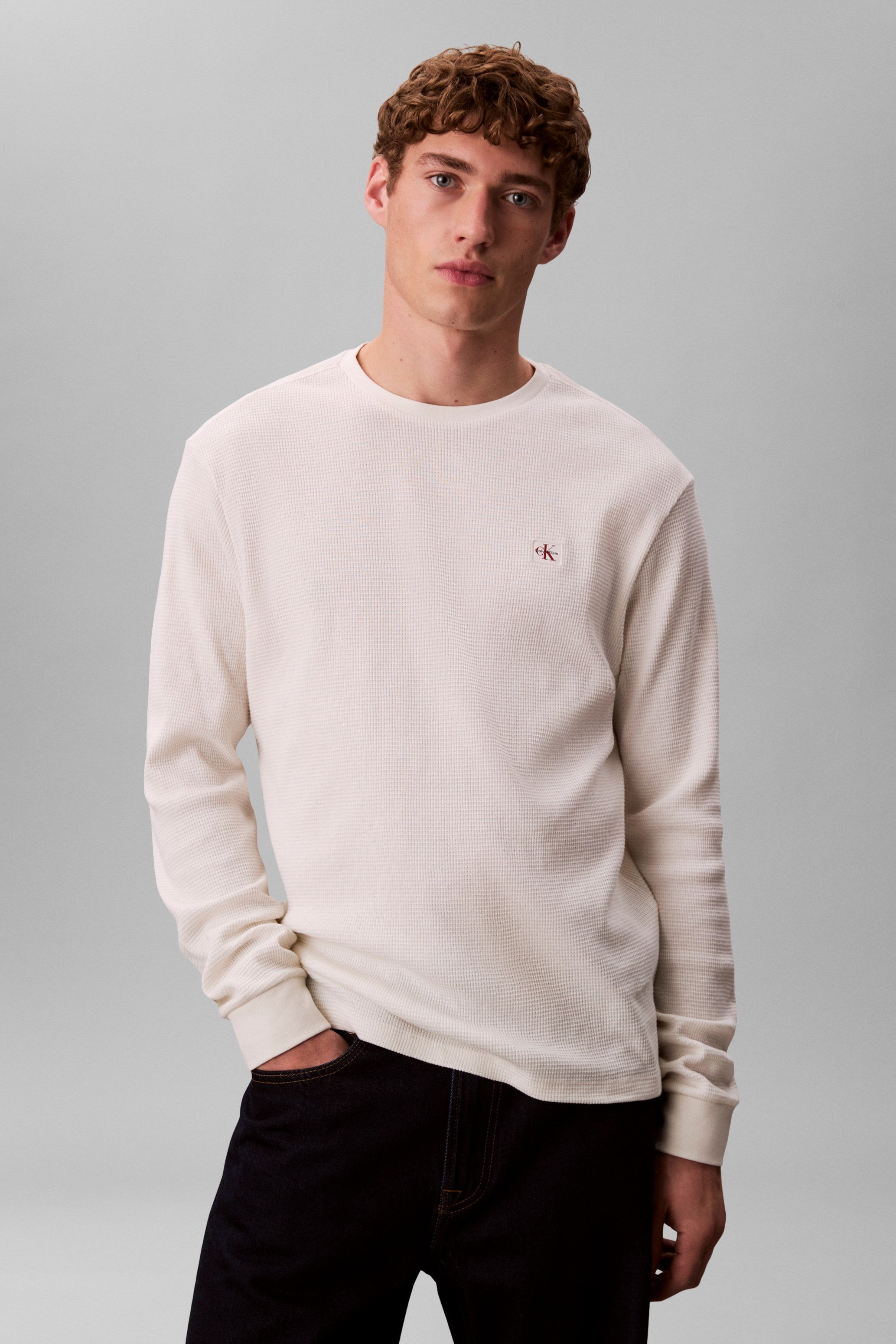 Calvin Klein Jeans Long Sleeve Waffle T-shirt