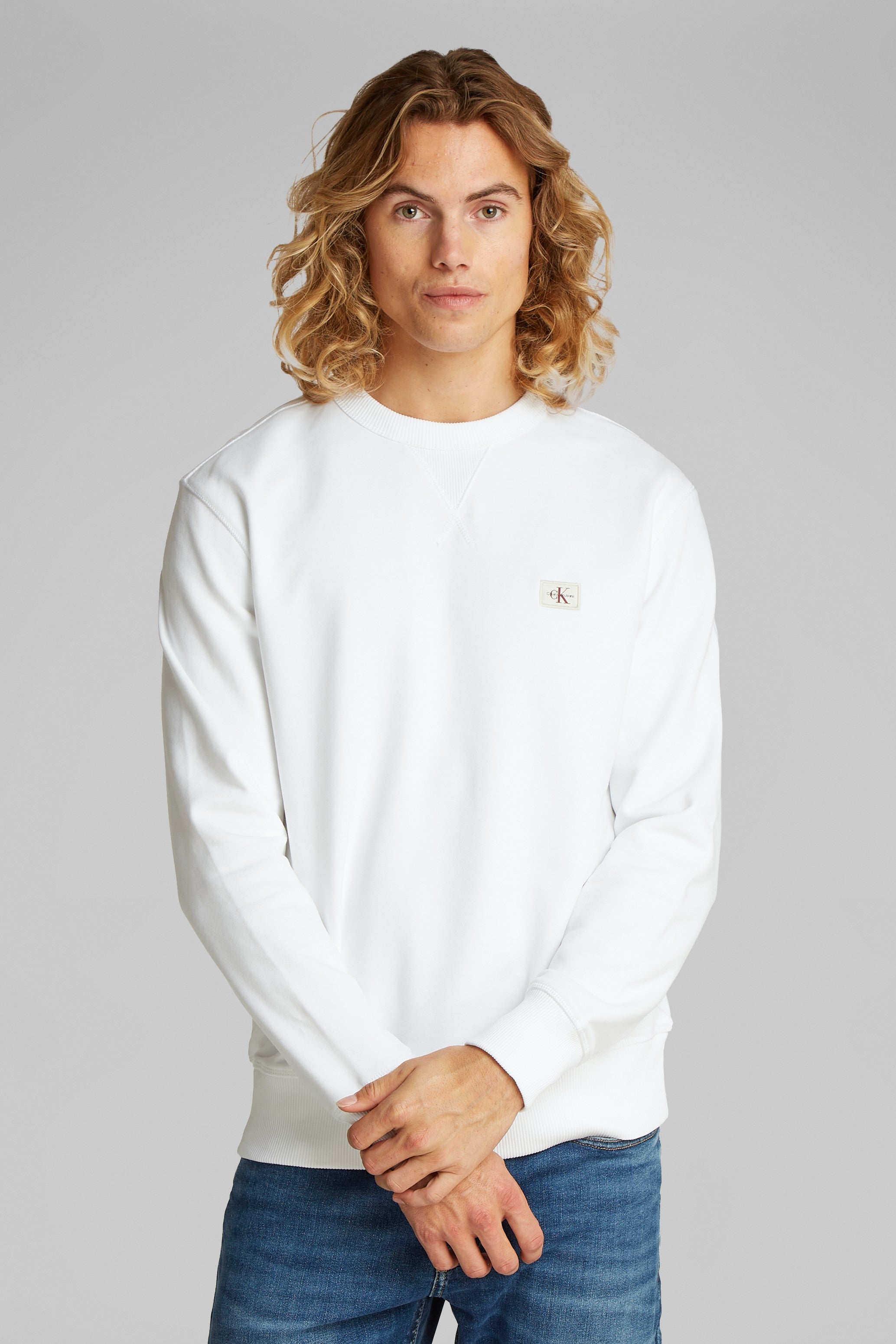 Calvin Klein Woven Label Crew Sweater
