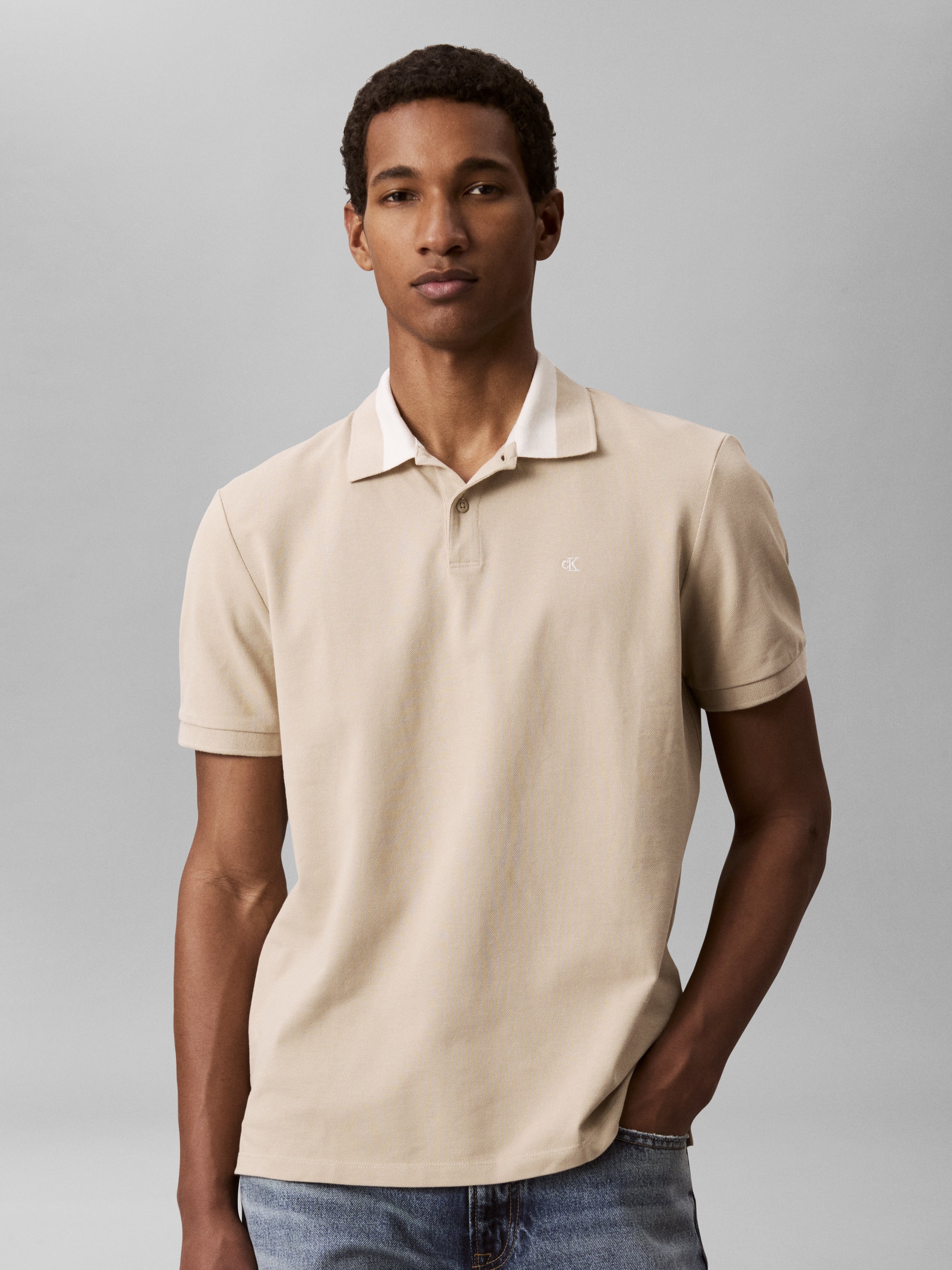 Calvin Klein Contrast Collar Polo Shirt RG234