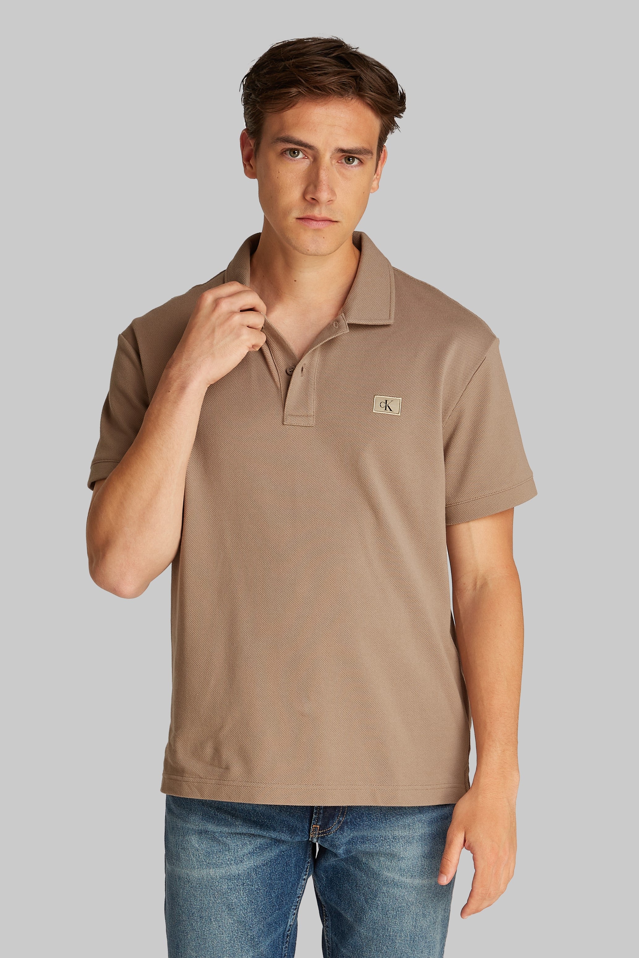 Calvin Klein Woven Label Polo Shirt