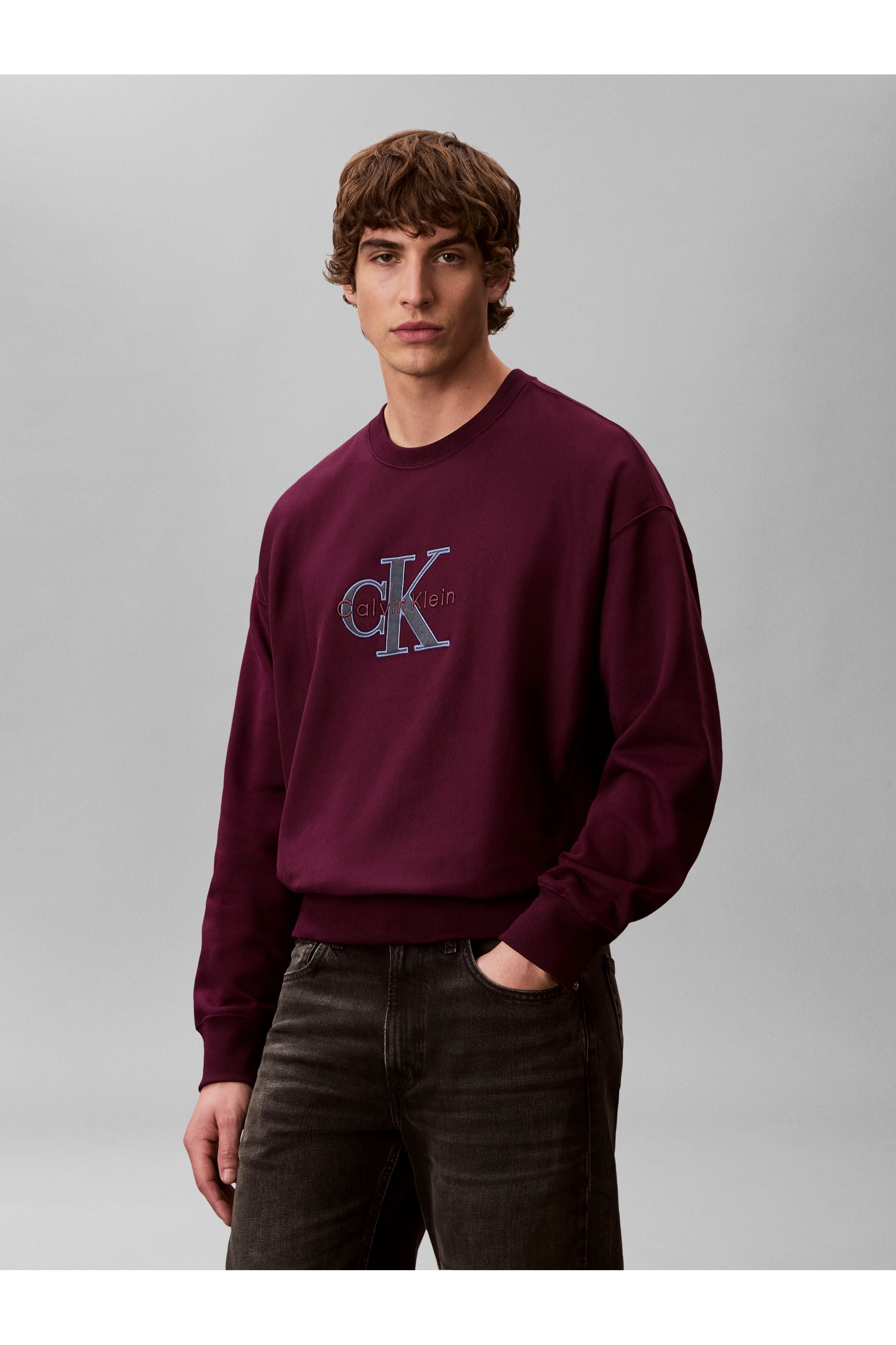 Calvin Klein Tricolor Graphic Crew Sweater RE200G