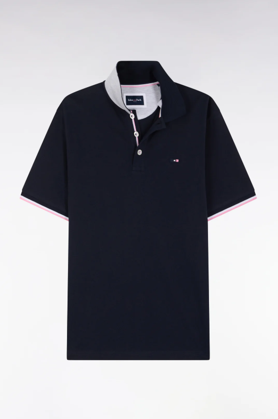 Eden Park Straight Fit Contrast Collar Polo