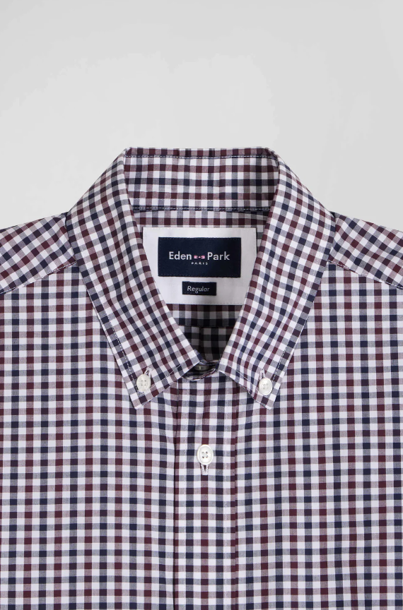Eden Park Two Tone Check Cotton Shirt