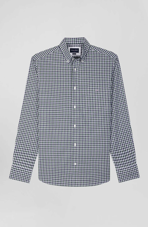 Eden Park Two Tone Check Cotton Shirt