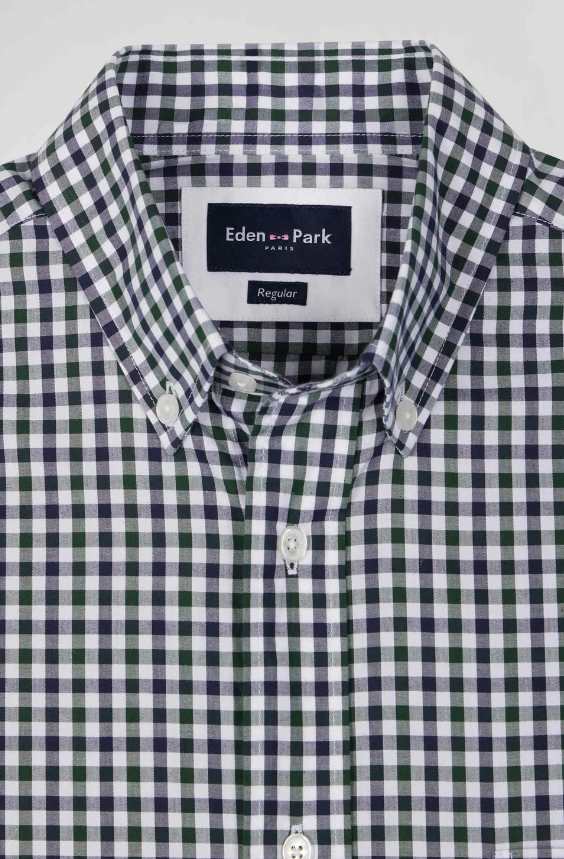 Eden Park Two Tone Check Cotton Shirt