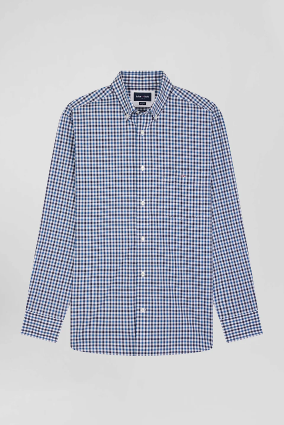 Eden Park Two Tone Check Cotton Shirt