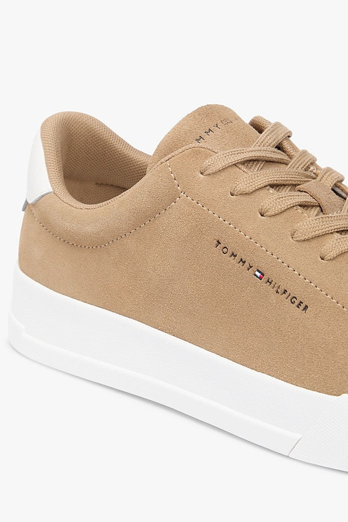 Tommy Hilfiger Debossed Logo Suede Trainer 05716