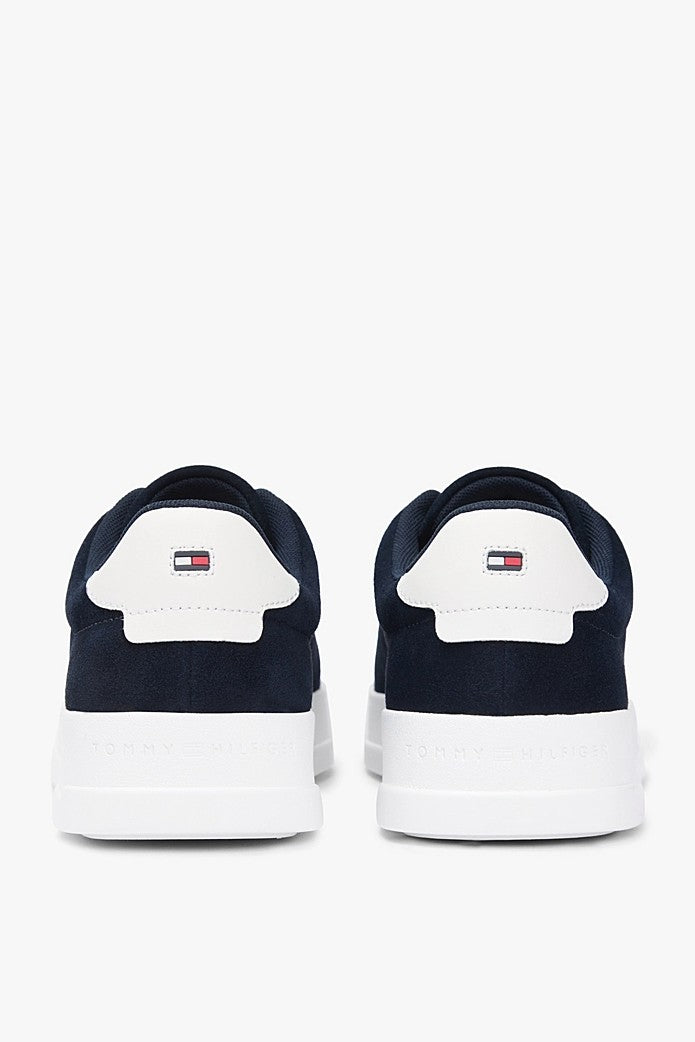 Tommy Hilfiger Debossed Logo Suede Trainer 05716