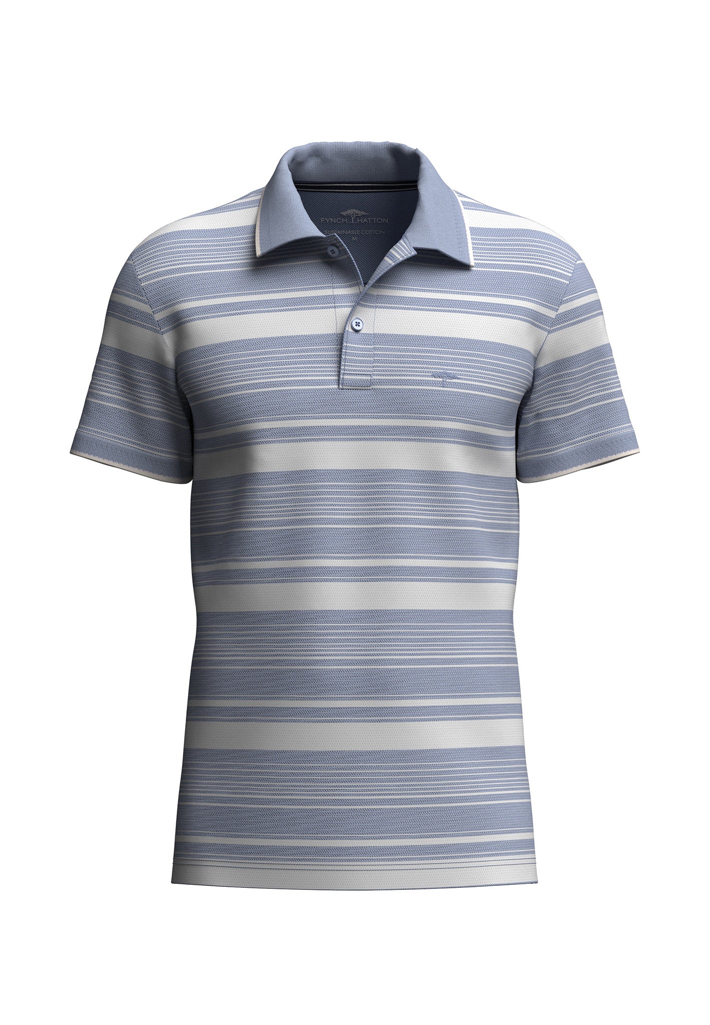 Fynch Hatton 2-Tone Stripe Polo Shirt 16031905