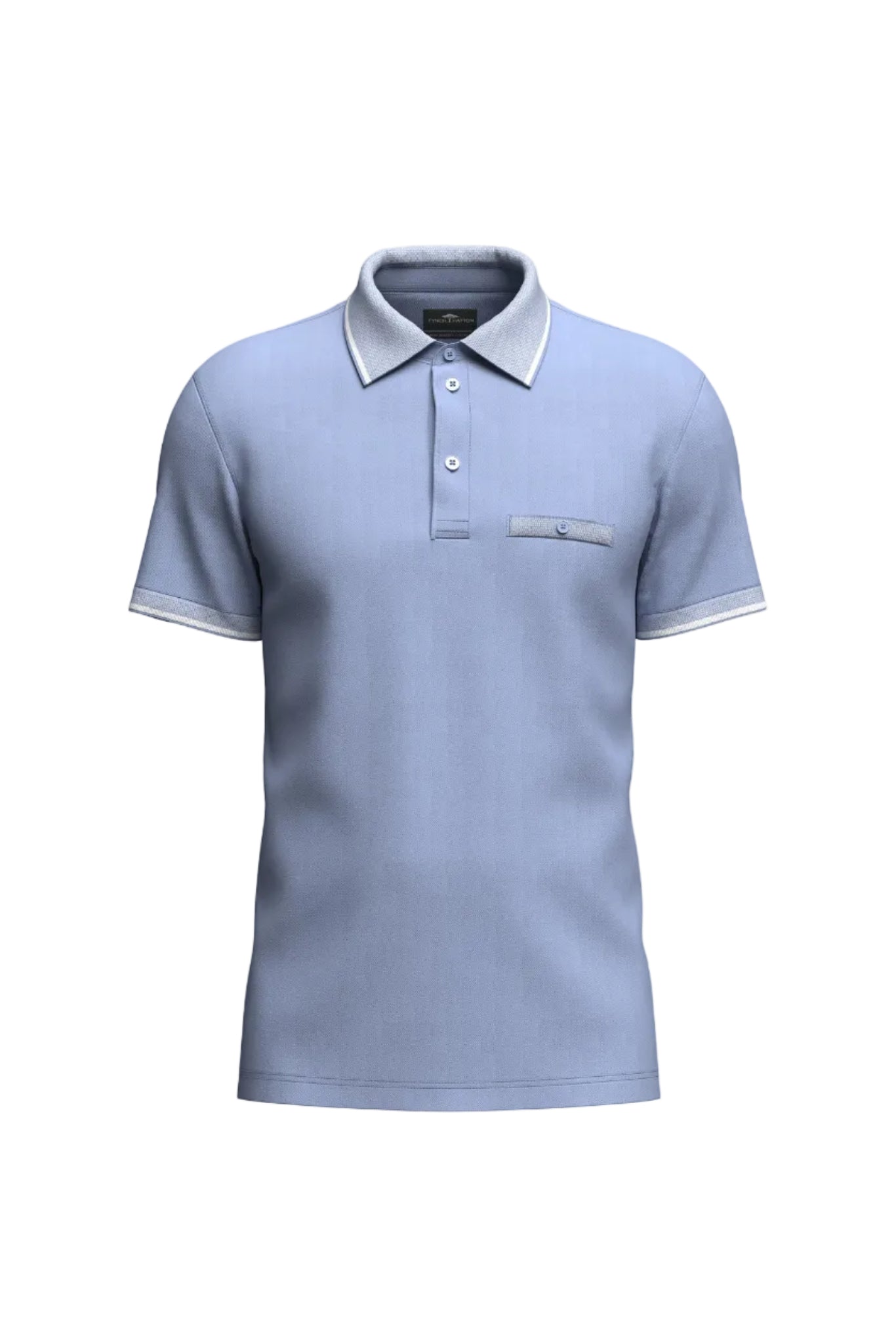Fynch Hatton Jacquard Collar Polo Shirt 16041909