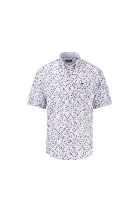 Fynch Hatton Short Sleeved Cotton Shirt 1504 5321