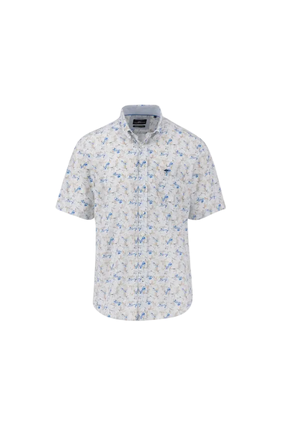 Fynch Hatton Short Sleeved Cotton Shirt 1504 5321