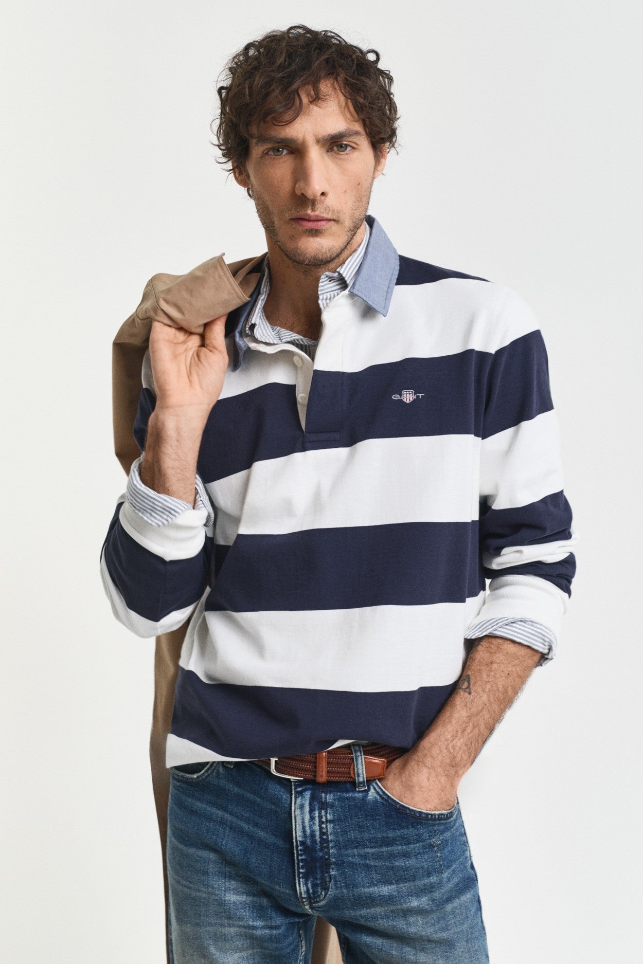 Gant Regular Fit Chambray Stripe Rugger 2004083