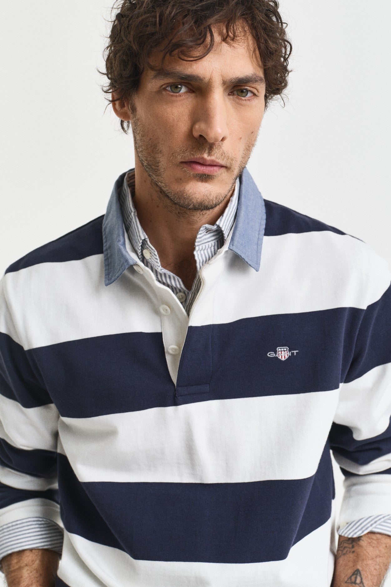 Gant Regular Fit Chambray Stripe Rugger 2004083