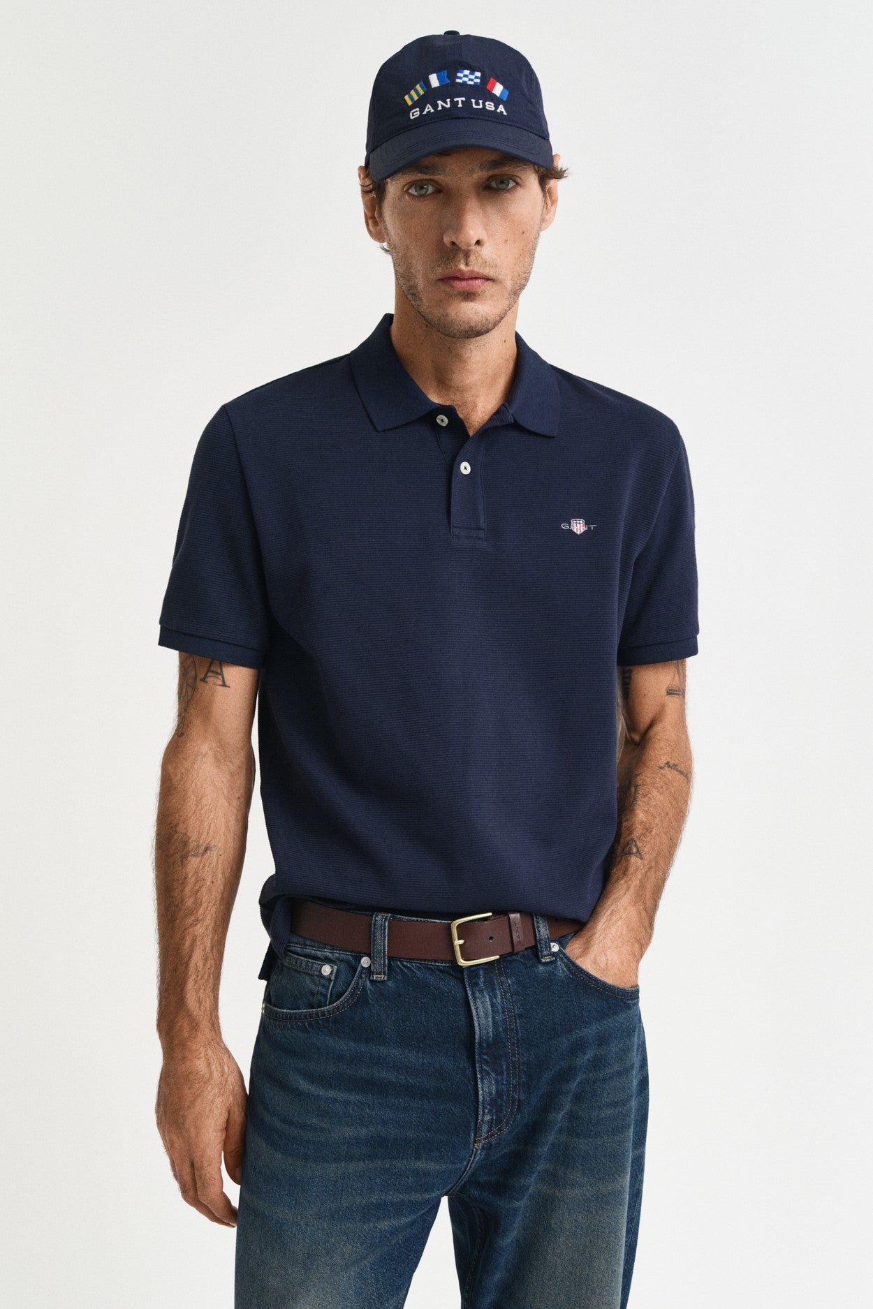 Gant Textured Polo Shirt 2014025 cr