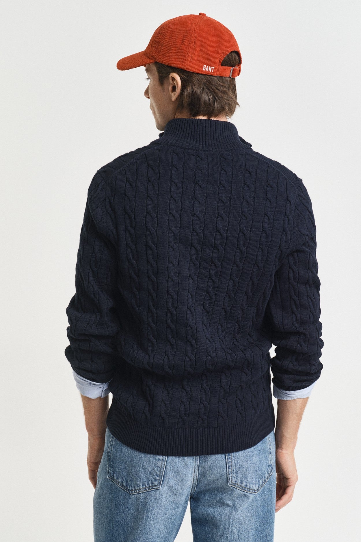 Gant Cotton Cable Half Zip Jumper 8050603