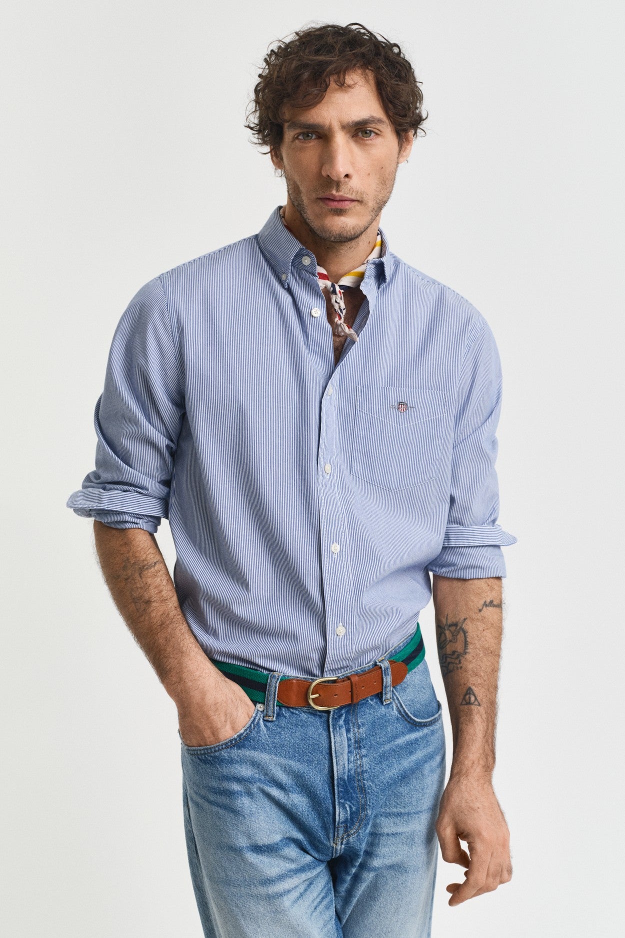 Gant Regular Fit Poplin Banker Stripe Shirt 3000140