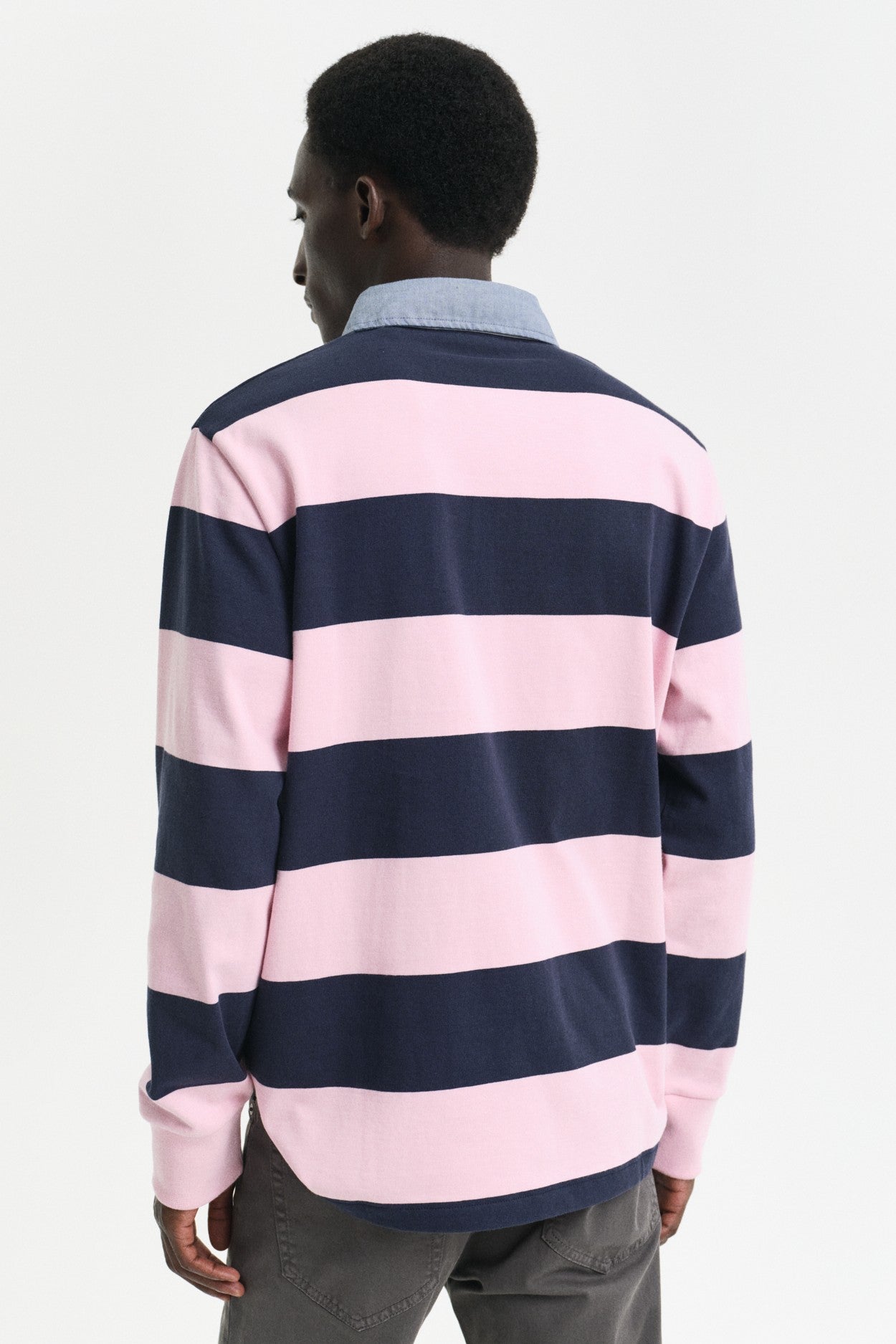 Gant Striped Chambray Heavy Rugby Top 2004083