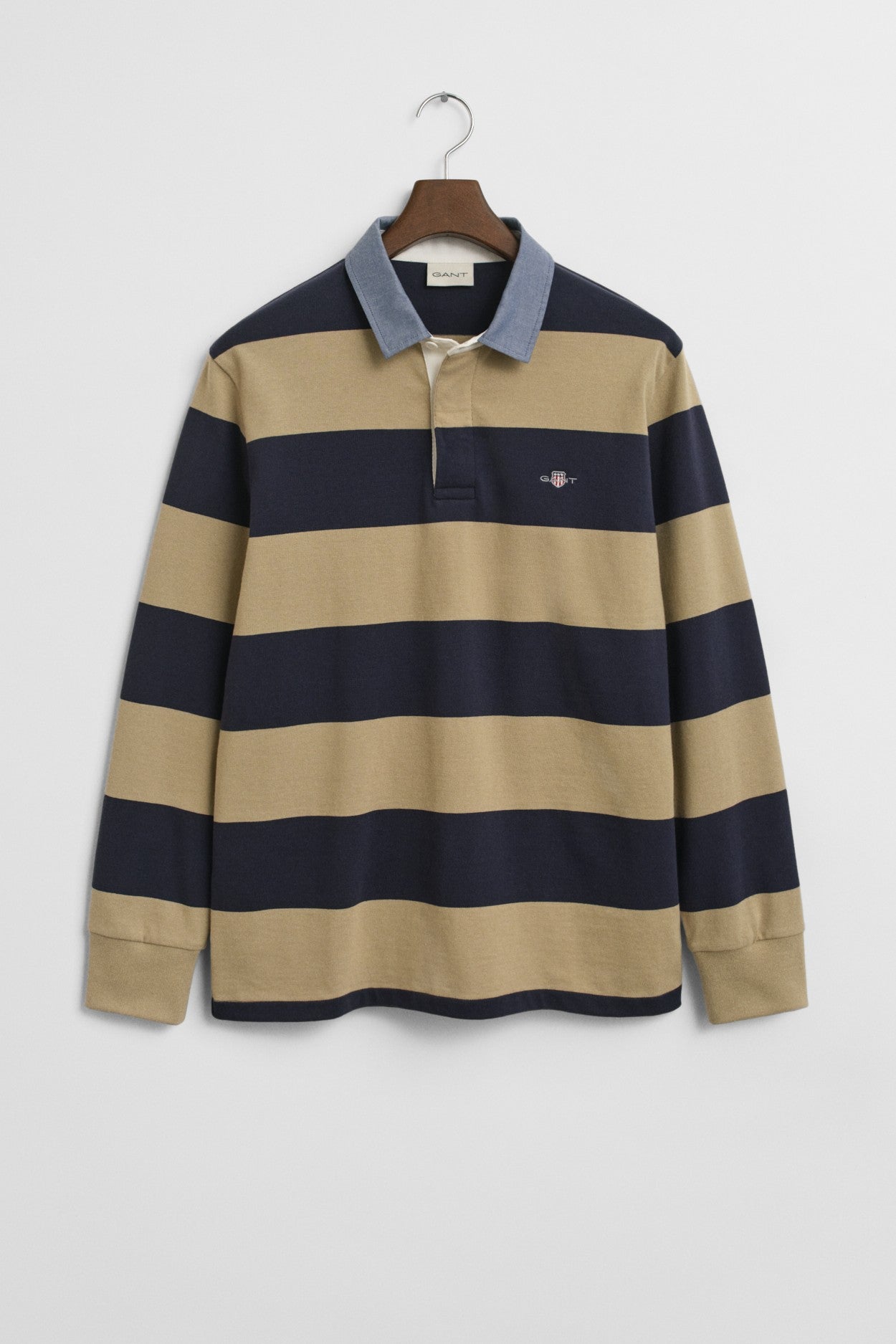 Gant Striped Chambray Heavy Rugby Top 2004083