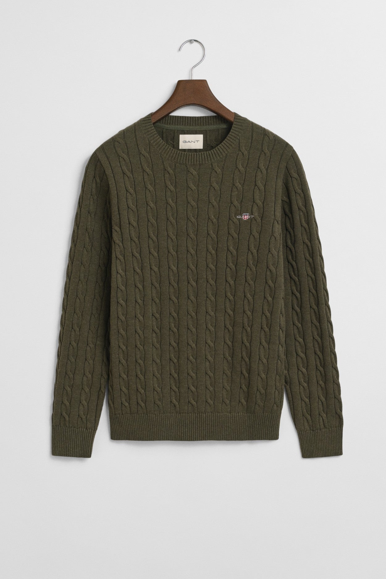 Gant Cotton Cable Knit Crew Sweater 8050601