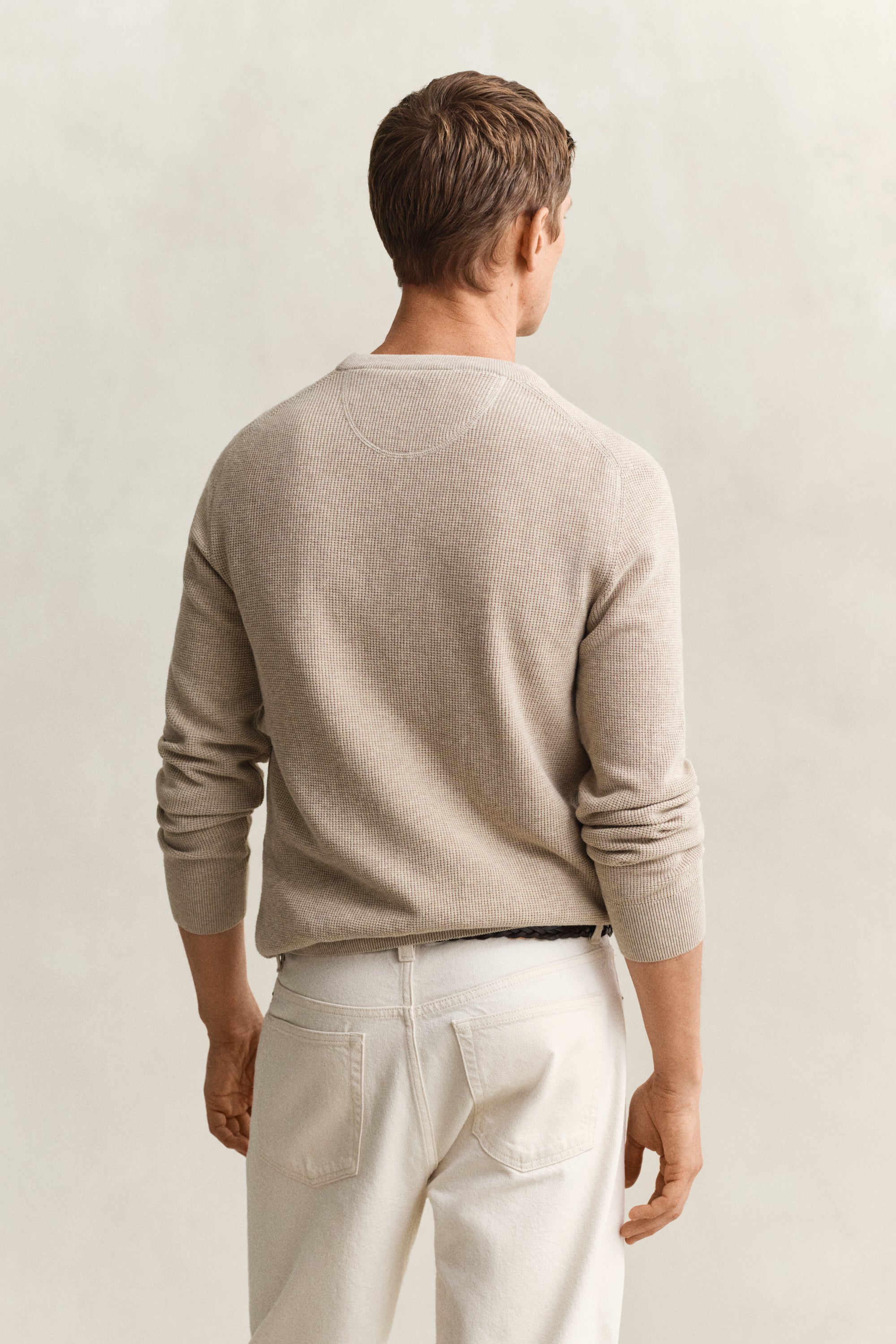 Gant Textured Cotton Crew Sweater 8030291