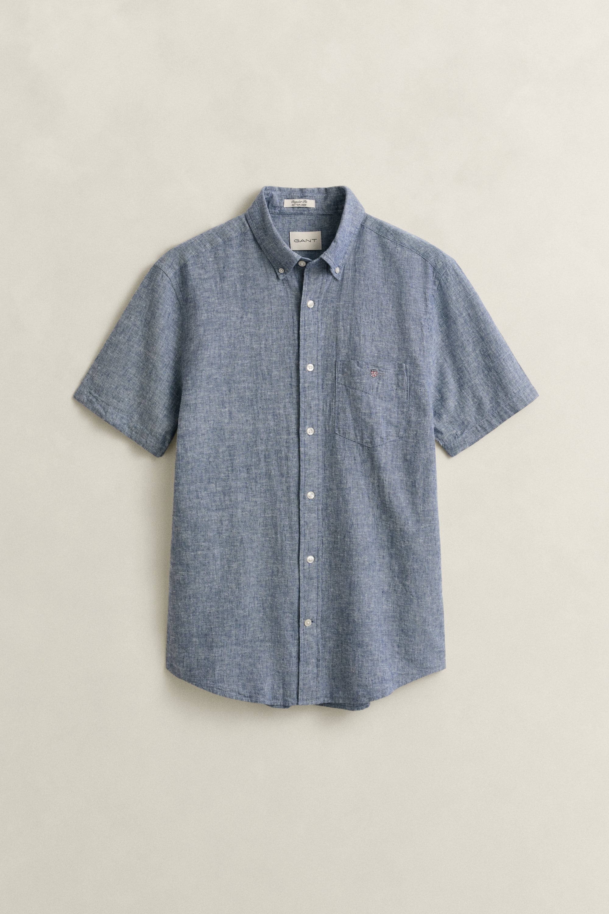 Gant Cotton Linen Short Sleeve Shirt 3250083