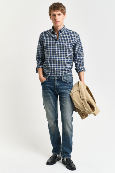 Gant Regular Fit Classic Tartan Poplin Shirt