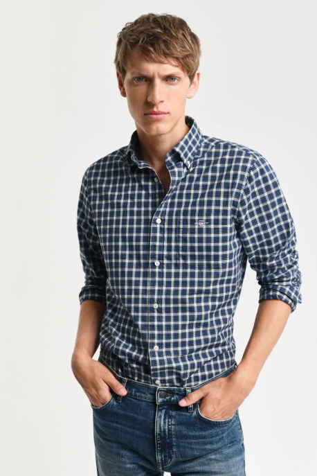 Gant Regular Fit Classic Tartan Poplin Shirt