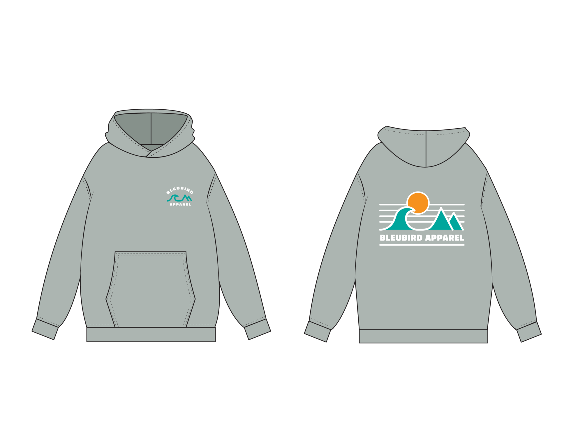 Bleubird Horizon Pullover Hoodie