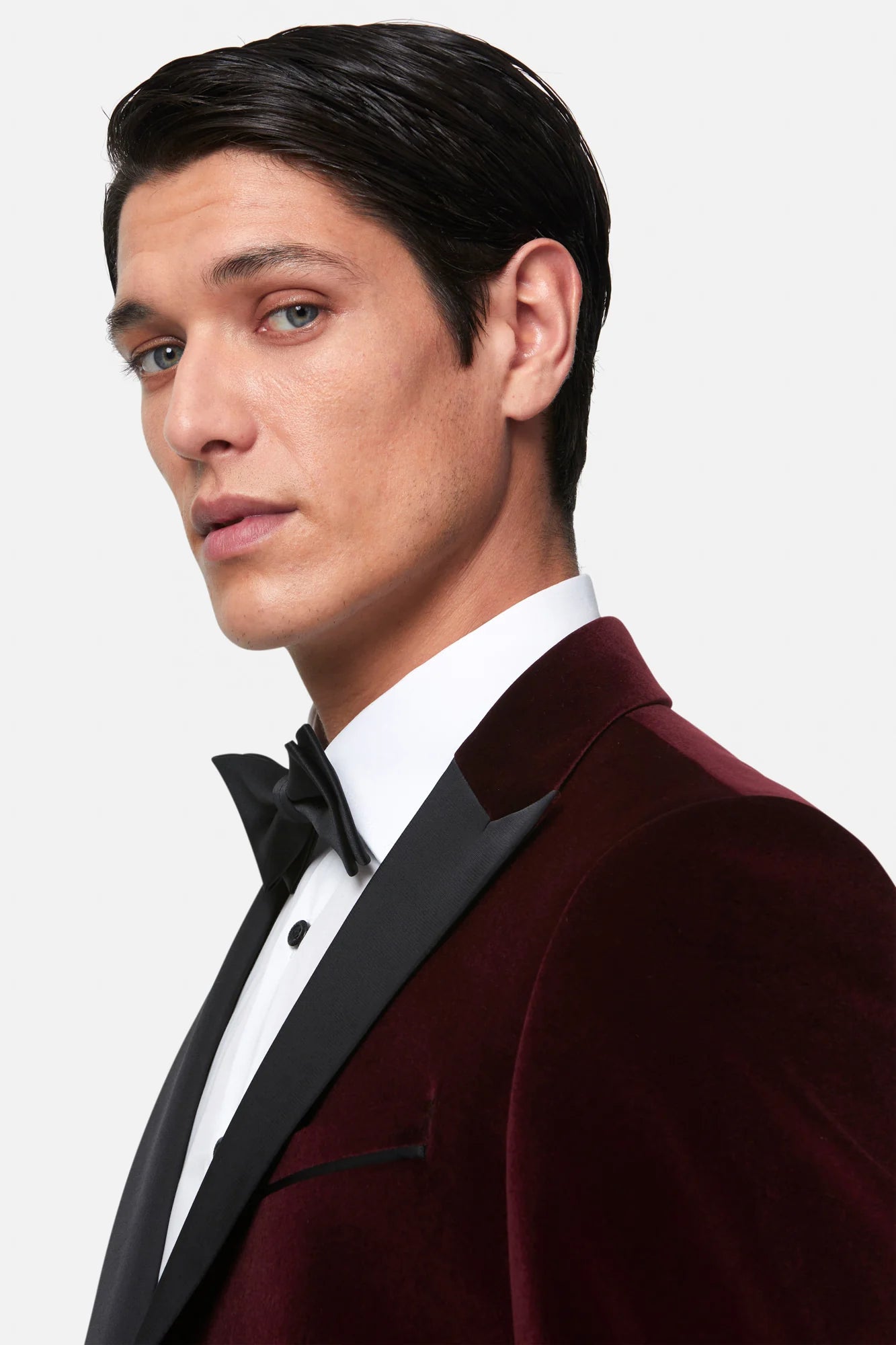 Benetti Jasper Tuxedo Jacket Burgundy