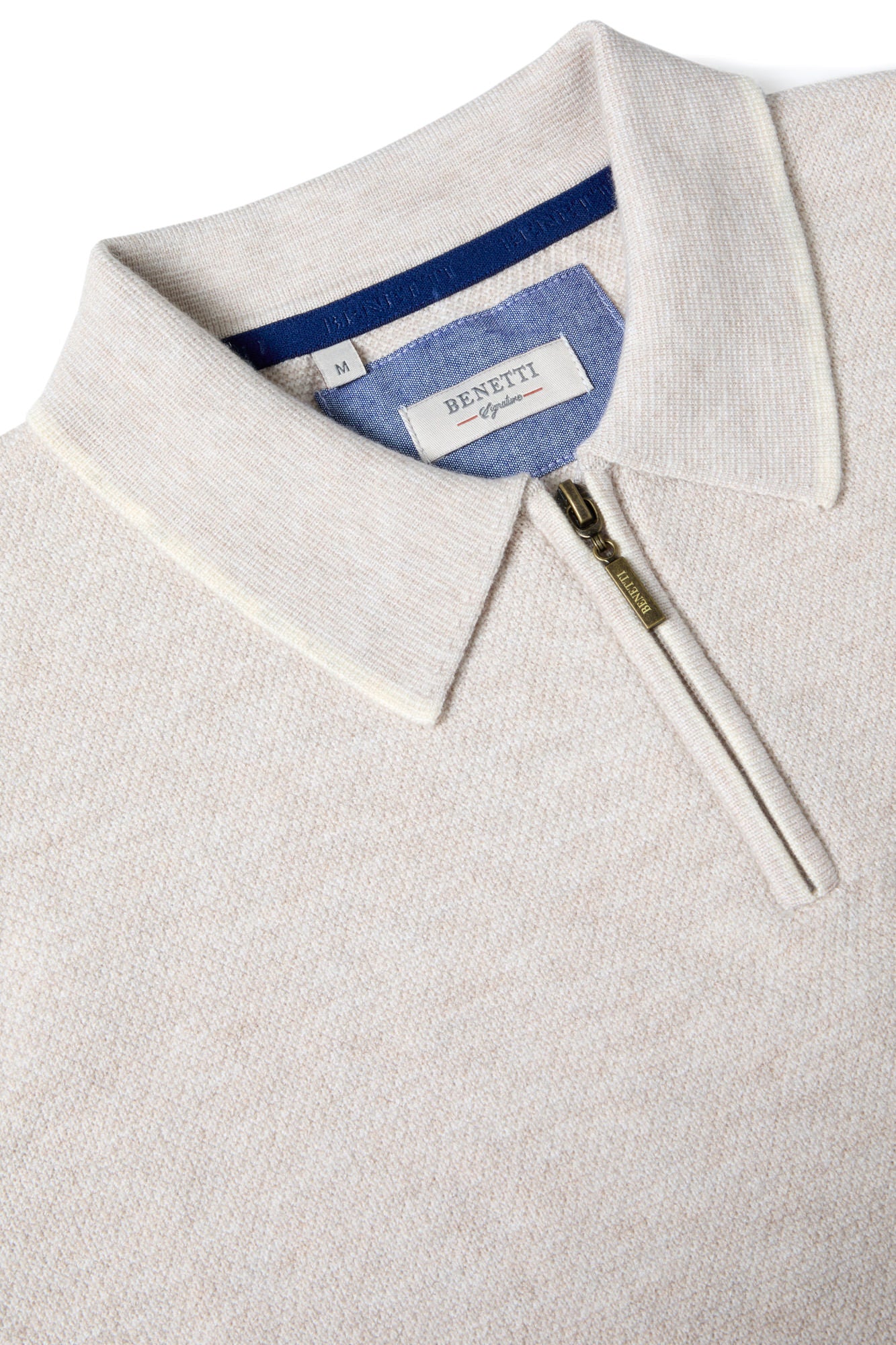 Benetti Jeremy Textured Knit Polo Shirt