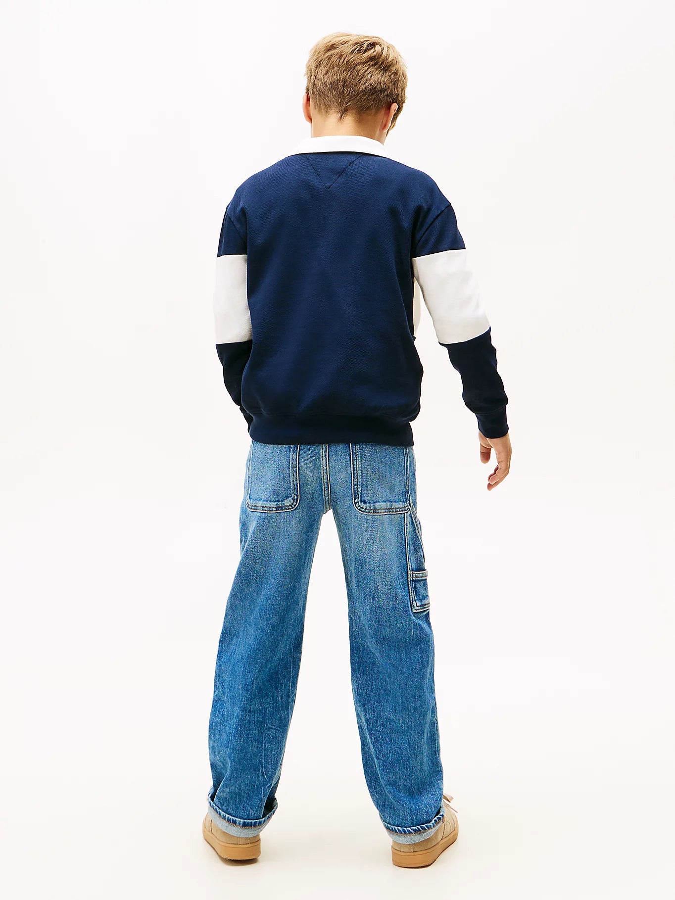 Tommy Hilfiger Kids Colour-Block Long Sleeve Polo Shirt