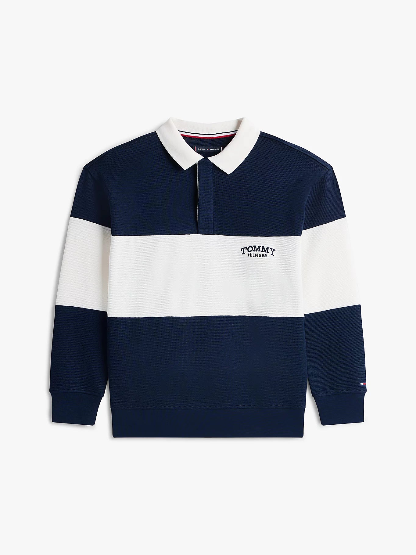 Tommy Hilfiger Kids Colour-Block Long Sleeve Polo Shirt
