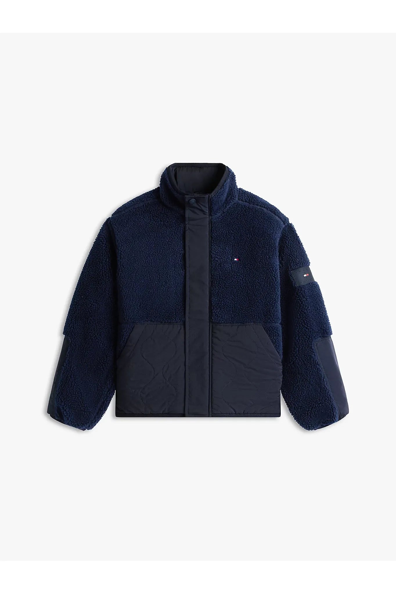 Tommy Hilfiger Kids Teddy Fleece Quilted Bomber Jacket