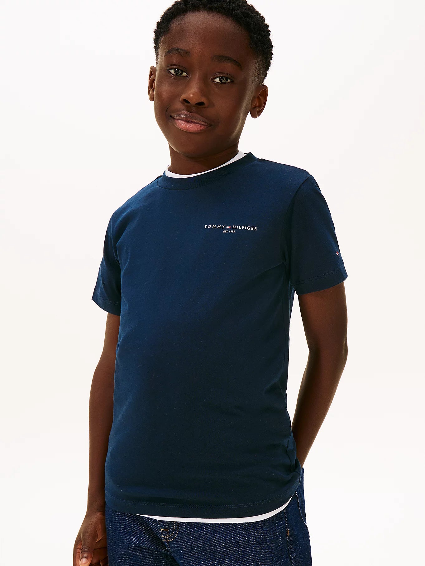 Tommy Hilfiger Kids Linear Crew Neck T-Shirt