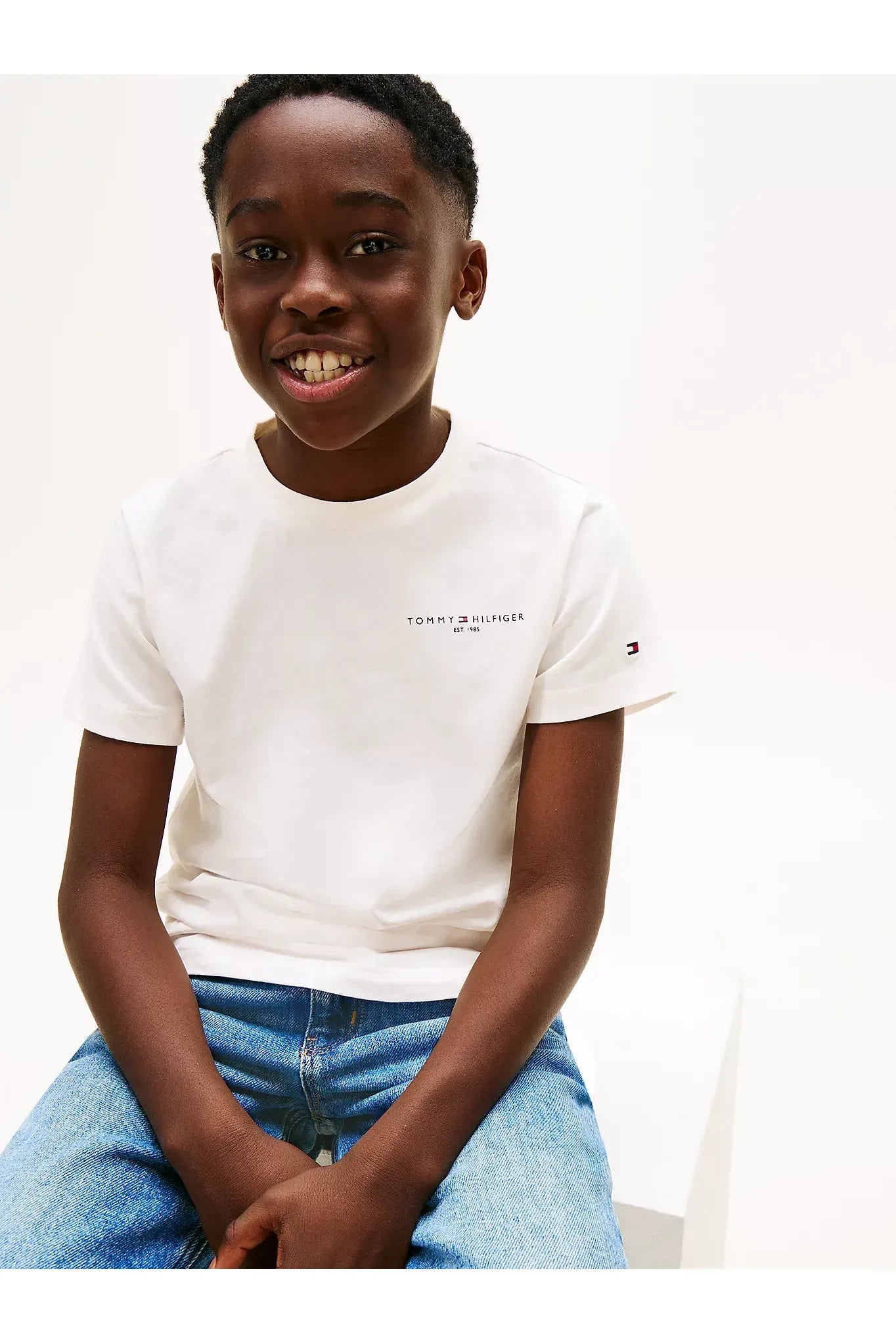 Tommy Hilfiger Kids Linear Crew Neck T-Shirt