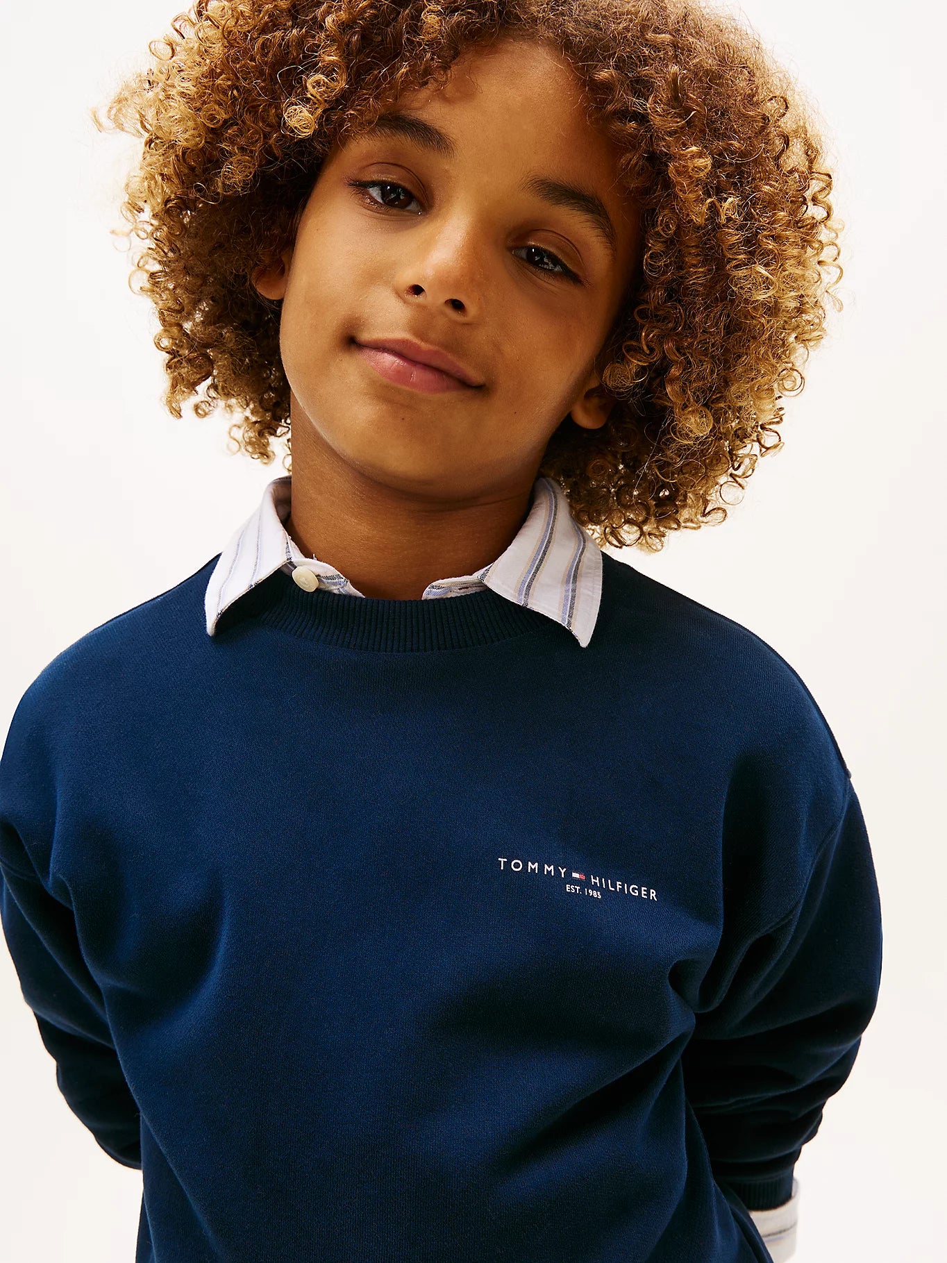 Tommy Hilfiger Kids Linear Brushed Fleece Sweatshirt
